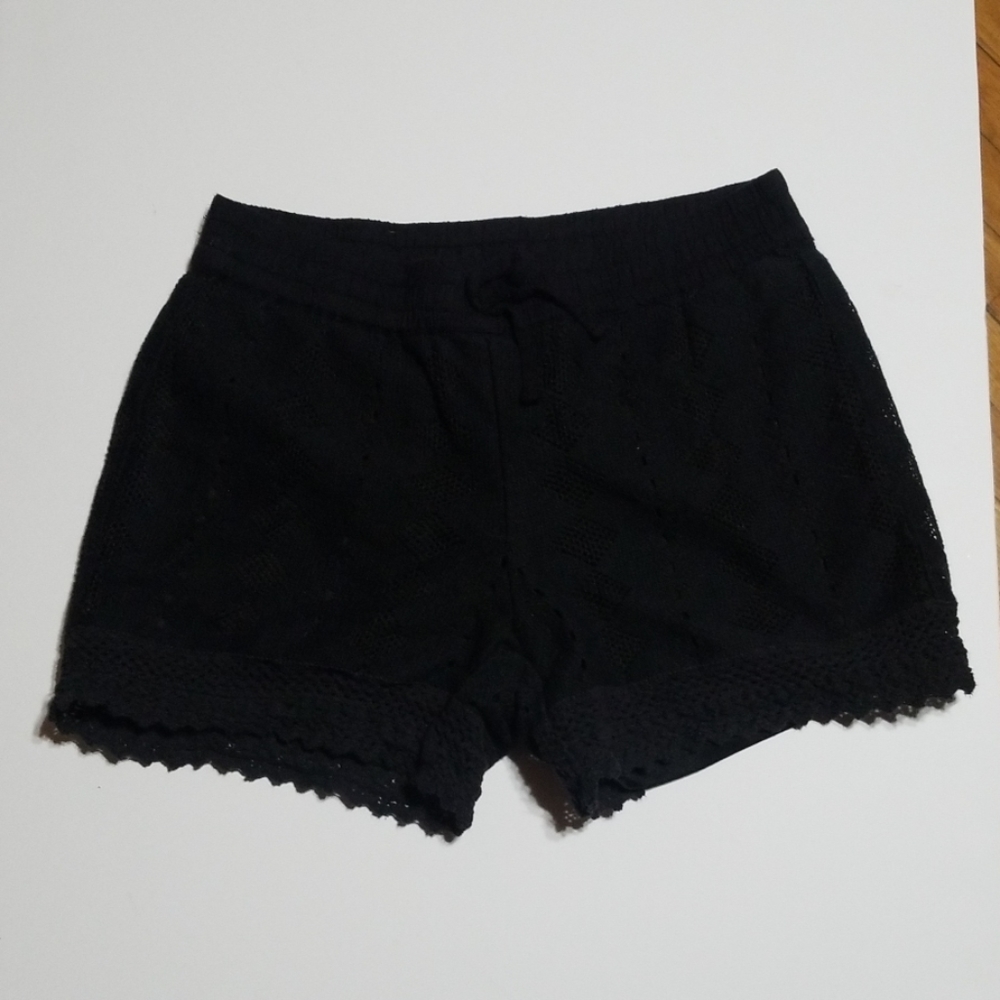 Faded Glory Black Crochet Shorts